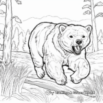 Action-Packed Hunting Black Bear Coloring Pages 4
