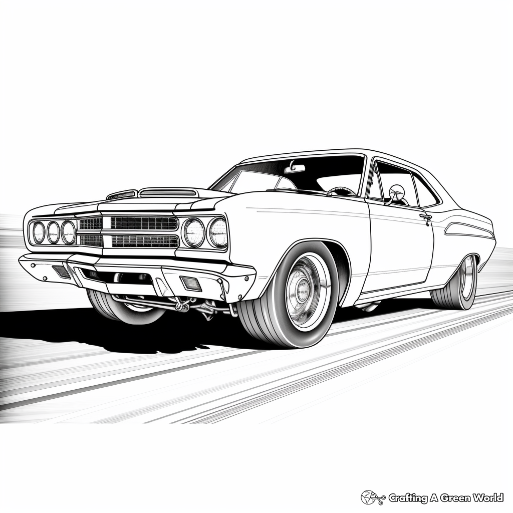 Action-Packed Plymouth Road Runner Coloring Pages 1