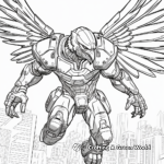 Action-Packed Predator Hawk Coloring Pages 1
