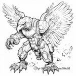 Action-Packed Predator Hawk Coloring Pages 3
