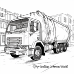 Action-Packed Recycling Garbage Truck Coloring Pages 1