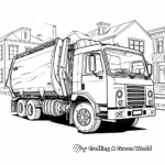 Action-Packed Recycling Garbage Truck Coloring Pages 3