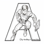 Action-Packed Superhero Alphabet Coloring Pages 1