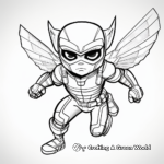 Action-Packed Superhero Cat Bee Coloring Pages 4
