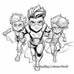 Action-Packed Superheroes Coloring Pages 1