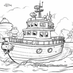 Action-Packed Tugboat Fishing Coloring Pages 1