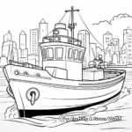 Action-Packed Tugboat Fishing Coloring Pages 3