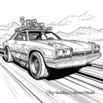 Action-Packed Unicorn Car Coloring Pages 3