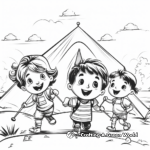 Active Kids Enjoying Summer Camp Coloring Pages 2