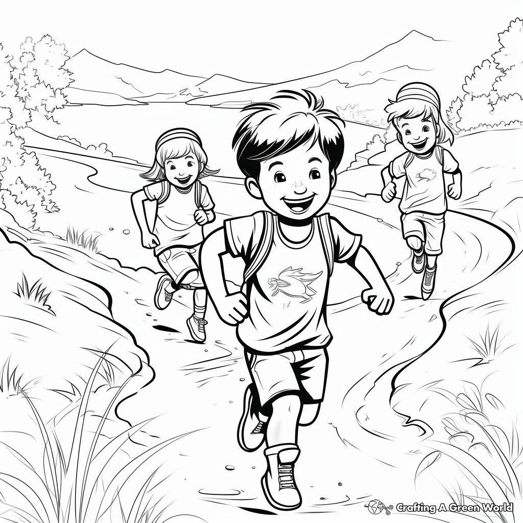 Active Kids Enjoying Summer Camp Coloring Pages 3