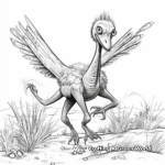 Active Pyroraptor in Action Coloring Pages 2