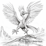 Active Pyroraptor in Action Coloring Pages 4