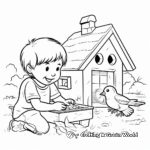Activity at the Bird Shelter Coloring Pages 2