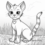 Adorable Abyssinian Cat Coloring Pages 1