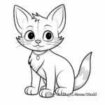 Adorable Abyssinian Cat Coloring Pages 3
