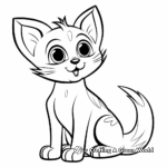 Adorable Abyssinian Cat Coloring Pages 4