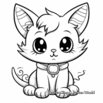 Adorable Angel Cat Coloring Pages 1