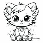 Adorable Angel Cat Coloring Pages 2