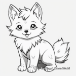 Adorable Anime Wolf Pup Coloring Pages 3