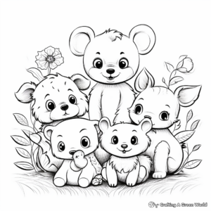 Adorable April Baby Animals Coloring Pages 3