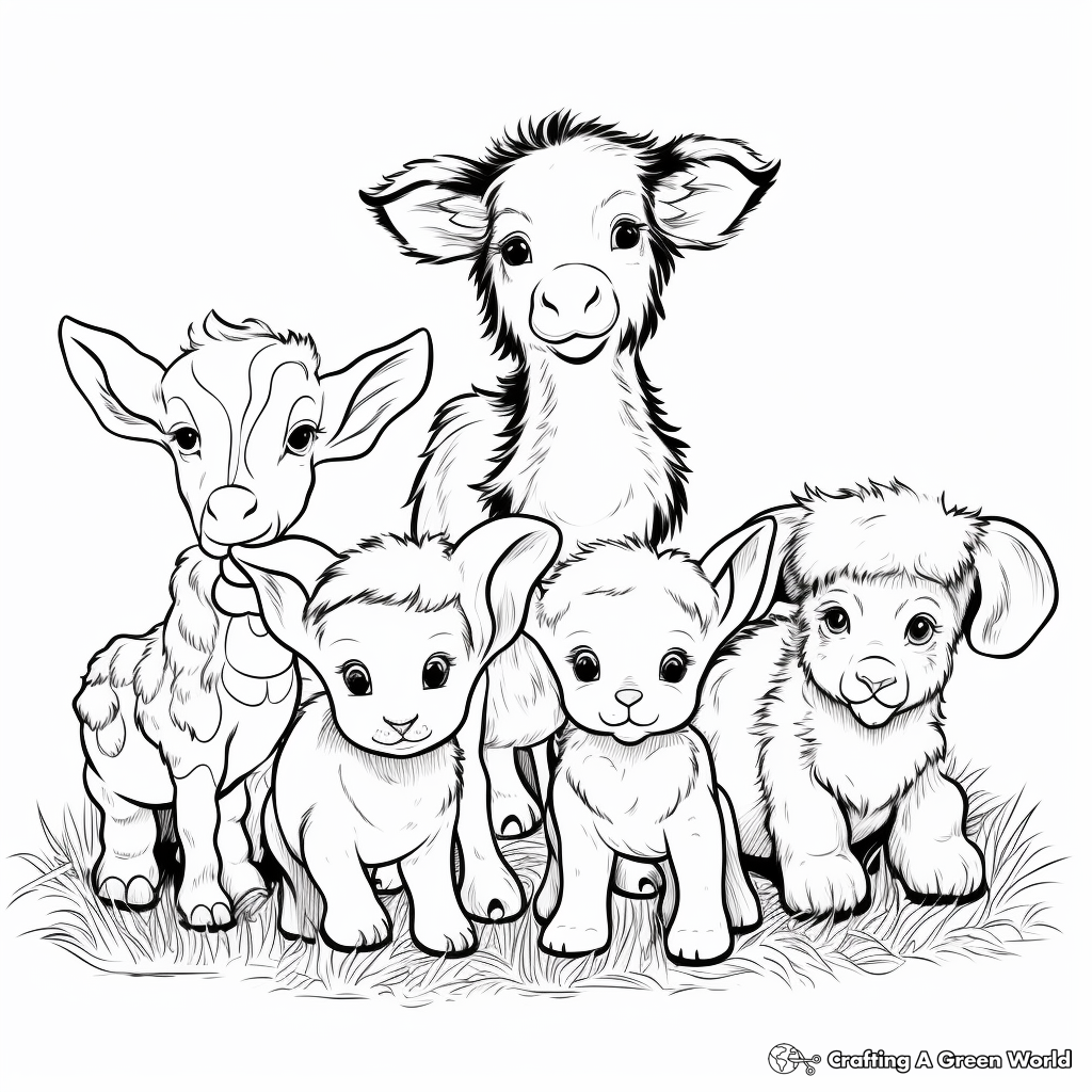Adorable April Baby Animals Coloring Pages 4