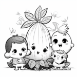 Adorable Avocado and Friends Coloring Sheets 1