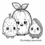 Adorable Avocado and Friends Coloring Sheets 4