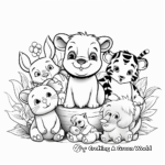 Adorable Baby Animals Coloring Pages 1