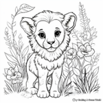 Adorable Baby Animals in Nature Coloring Pages 2