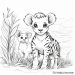 Adorable Baby Animals in Nature Coloring Pages 3