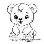 Adorable Baby Bear Cub Coloring Pages 2
