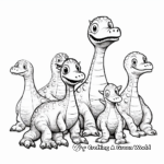 Adorable Baby Brontosaurus Coloring Pages 1