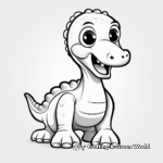 Adorable Baby Brontosaurus Coloring Pages 3