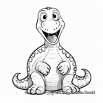 Adorable Baby Brontosaurus Coloring Pages 4