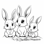 Adorable Baby Bunnies Coloring Sheets 2