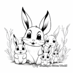 Adorable Baby Bunnies Coloring Sheets 3