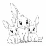 Adorable Baby Bunnies Coloring Sheets 4