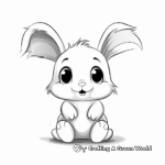 Adorable Baby Bunny Coloring Pages 1