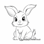 Adorable Baby Bunny Coloring Pages 3