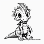 Adorable Baby Dilophosaurus Coloring Pages for Children 1