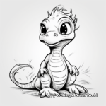 Adorable Baby Dilophosaurus Coloring Pages for Children 3