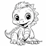 Adorable Baby Dinosaur Coloring Pages 1