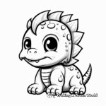 Adorable Baby Dinosaur Coloring Pages 2