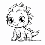 Adorable Baby Dinosaur Coloring Pages 3