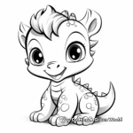 Adorable Baby Dinosaur Coloring Pages 4