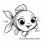 Adorable Baby Fish Cartoon Coloring Pages 3