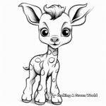 Adorable Baby Giraffe Coloring Pages 4