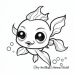 Adorable Baby Goldfish Coloring Pages 2