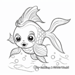Adorable Baby Goldfish Coloring Pages 4