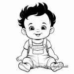 Adorable Baby Overalls Coloring Sheets 2